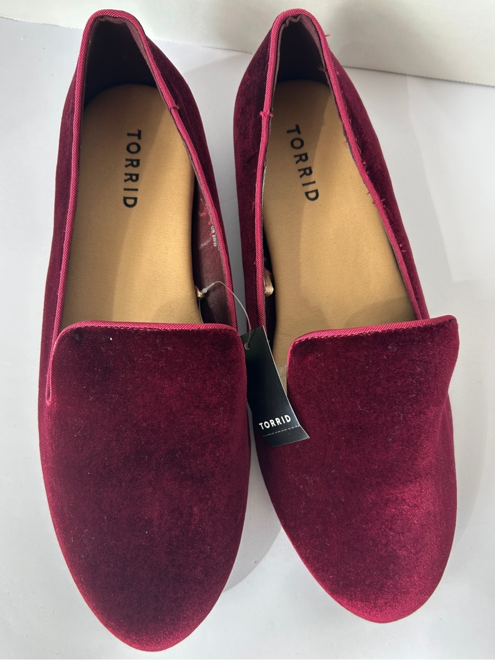 torrid Women's Burgundy Velvet Slip-On Loafers